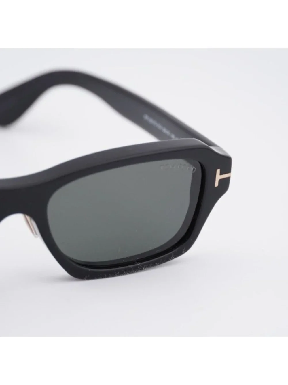 Tom Ford FT1351-D 01A Sunglasses Shiny Black Rectangle Frame, Smoke Lenses